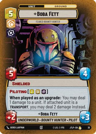 Boba Fett - Feared Bounty Hunter (Foil) (35) [Jump to Lightspeed  Weekly Play Promos] Foil