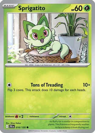 Sprigatito 16 - [SV09 Journey Together] Reverse Holofoil