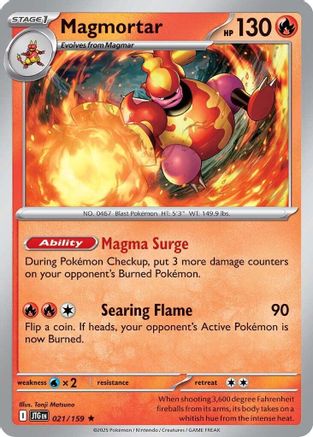 Magmortar 21 - [SV09 Journey Together] Reverse Holofoil