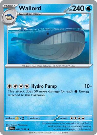 Wailord - 041/159 41 - [SV09 Journey Together] Reverse Holofoil