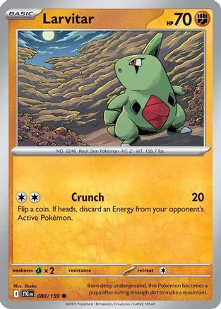 Larvitar 80 - [SV09 Journey Together] Reverse Holofoil