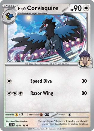 Hop's Corvisquire 134 - [SV09 Journey Together] Reverse Holofoil