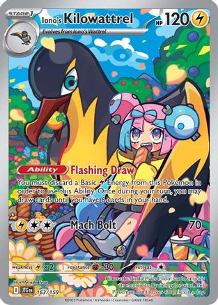 Iono's Kilowattrel - 163/159 163 - [SV09 Journey Together] Holofoil
