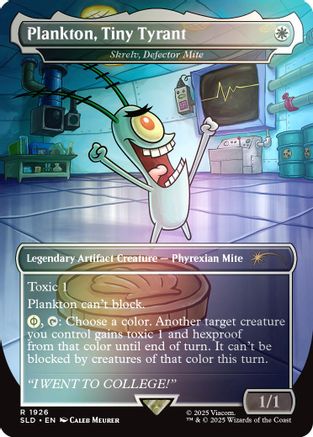 Plankton, Tiny Tyrant - Shrelv, Defector Mite (Rainbow Foil) (SLD-1926) [Secret Lair Drop Series] Foil