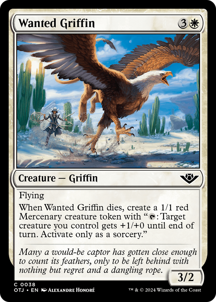 Wanted Griffin (OTJ-038) [Outlaws of Thunder Junction] Foil