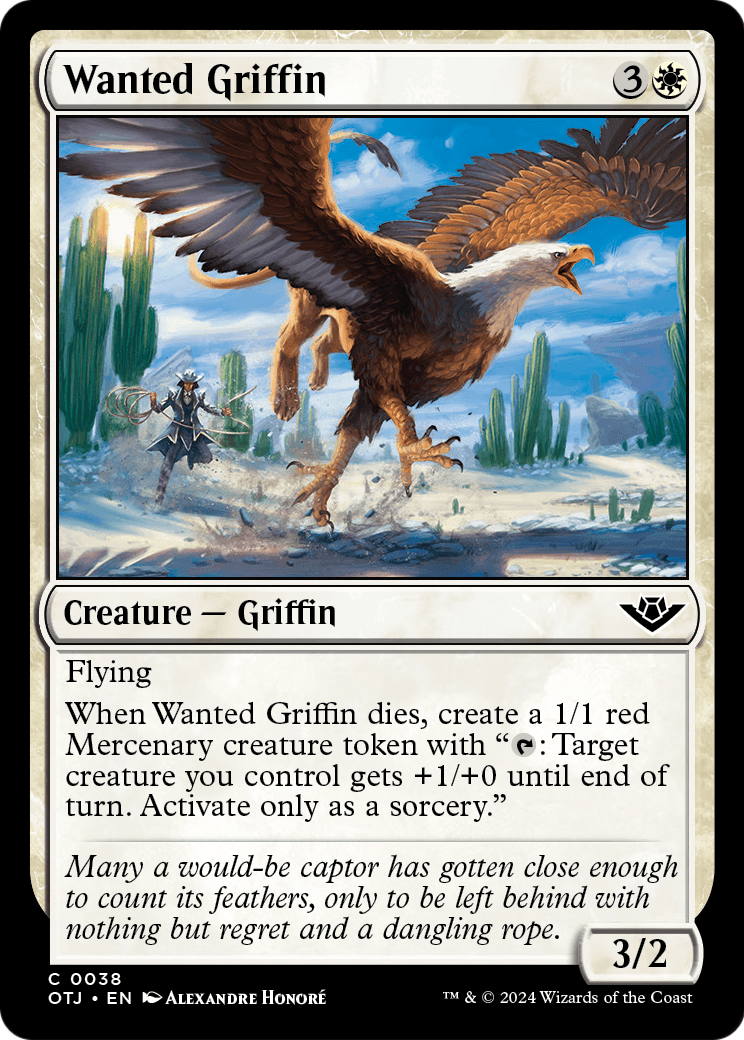 Wanted Griffin (OTJ-038) [Outlaws of Thunder Junction] Foil