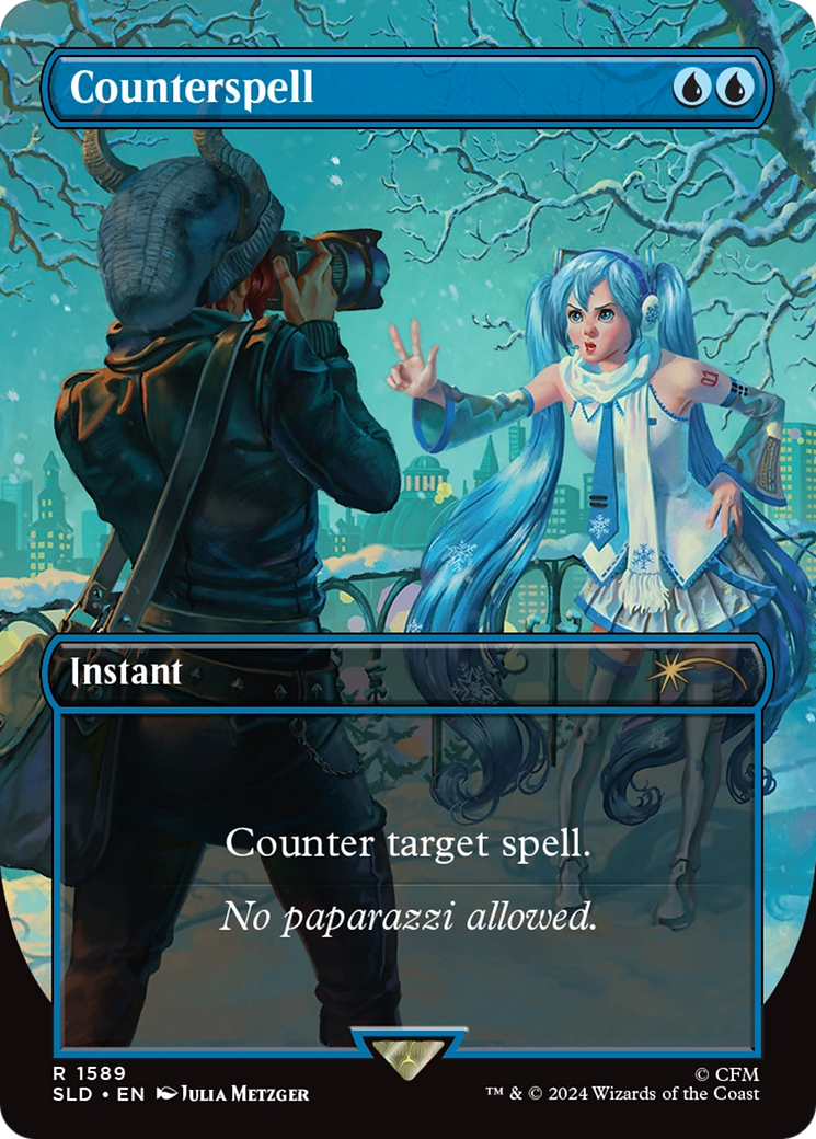 Counterspell (SLD-1589) [Secret Lair Drop] (Borderless) Foil