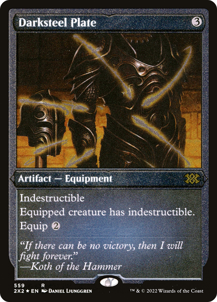 Darksteel Plate (2X2-559) [Double Masters 2022] Etched Foil