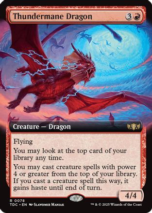 Thundermane Dragon (Extended Art) (TDC-078) [Commander: Tarkir: Dragonstorm]