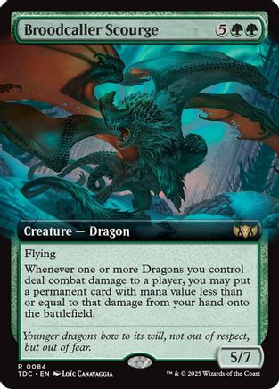Broodcaller Scourge (Extended Art) (TDC-084) [Commander: Tarkir: Dragonstorm]