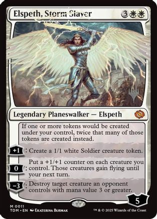 Elspeth, Storm Slayer (PPTDM-011) [Promo Pack: Tarkir: Dragonstorm]