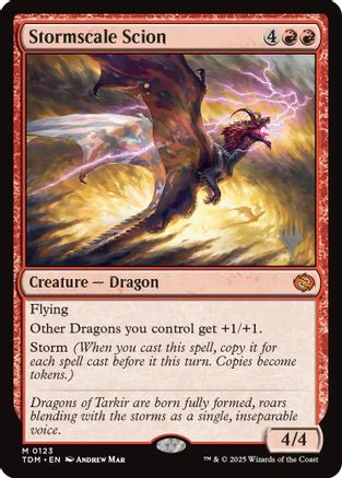 Stormscale Scion (PPTDM-123) [Promo Pack: Tarkir: Dragonstorm] Foil