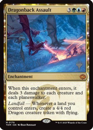 Dragonback Assault (PPTDM-179) [Promo Pack: Tarkir: Dragonstorm] Foil