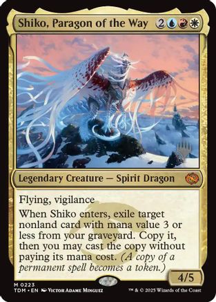Shiko, Paragon of the Way (PPTDM-223) [Promo Pack: Tarkir: Dragonstorm] Foil