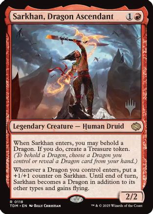 Sarkhan, Dragon Ascendant (PPTDM-118) [Promo Pack: Tarkir: Dragonstorm]
