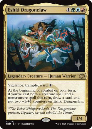 Eshki Dragonclaw (PPTDM-182) [Promo Pack: Tarkir: Dragonstorm]