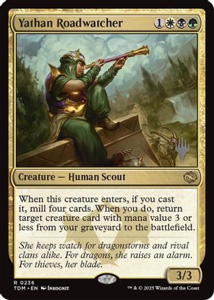 Yathan Roadwatcher (PPTDM-236) [Promo Pack: Tarkir: Dragonstorm] Foil