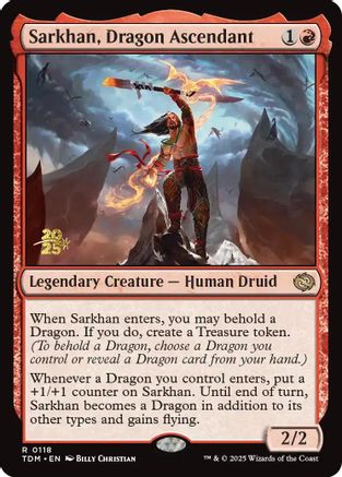 Sarkhan, Dragon Ascendant (PRE-118) [Prerelease Cards] Foil