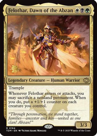 Felothar, Dawn of the Abzan (PRE-184) [Prerelease Cards] Foil