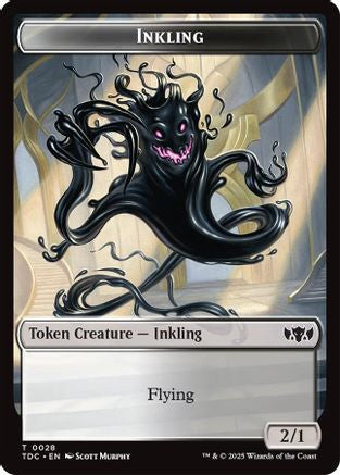Inkling // Bird  Double-Sided Token (TDC-28 // 2) [Commander: Tarkir: Dragonstorm]