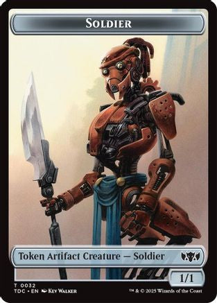 Solider (0032) // Copy Double-Sided Token (TDC-32 // 1) [Commander: Tarkir: Dragonstorm]