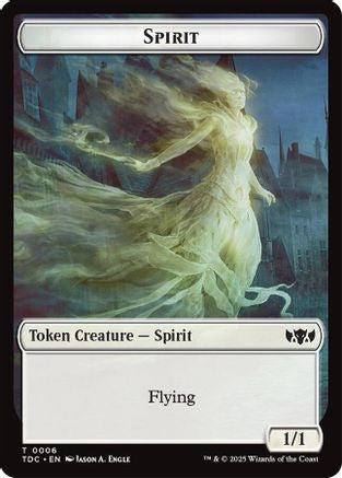 Spirit // Treasure Double-Sided Token (TDC-6 // 16) [Commander: Tarkir: Dragonstorm]