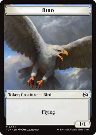 Bird // Monk Double-Sided Token (TDM-2 // 3) [Tarkir: Dragonstorm]