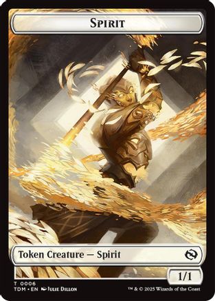 Spirit (0006) // Spirit (0007) Double-Sided Token (TDM-6 // 7) [Tarkir: Dragonstorm] Foil