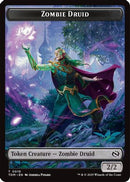 Zombie Druid // Treasure Double-Sided Token (TDM-10 // 16) [Tarkir: Dragonstorm] Foil