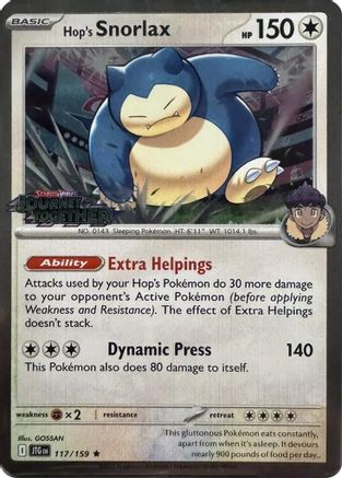 Hop's Snorlax - 117/159 (Cosmos Holo) 117 - [Miscellaneous Cards & Products] Holofoil