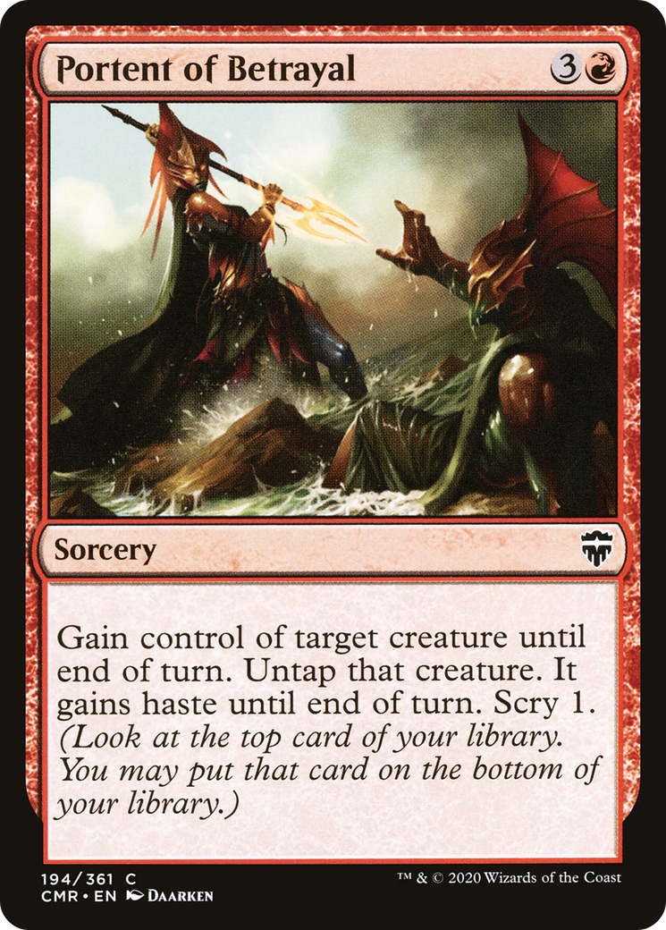 Portent of Betrayal (CMR-194) [Commander Legends] Foil
