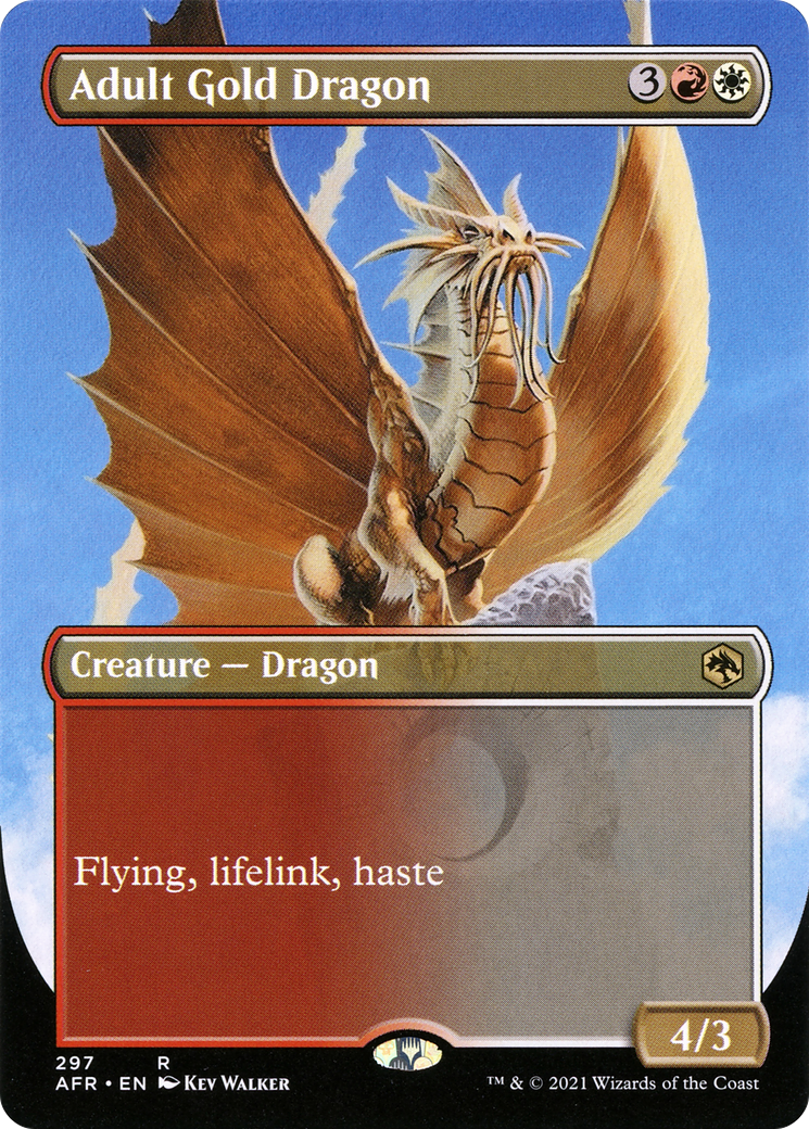 Adult Gold Dragon (Borderless) (AFR-297) (Borderless) [Adventures in the Forgotten Realms]