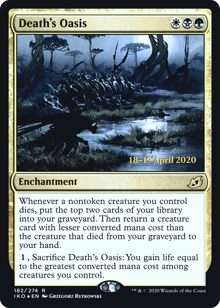 Death's Oasis (PRE-182S) [Ikoria: Lair of Behemoths Promos] Foil