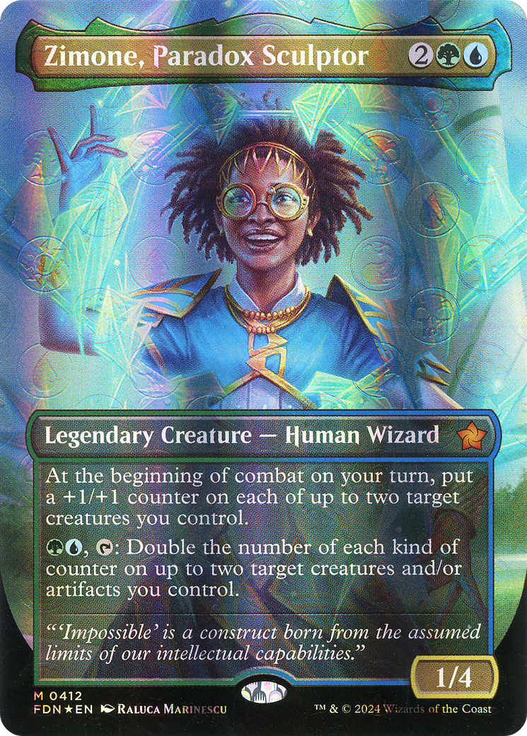 Zimone, Paradox Sculptor (FDN-412) [Foundations] (Borderless) Foil
