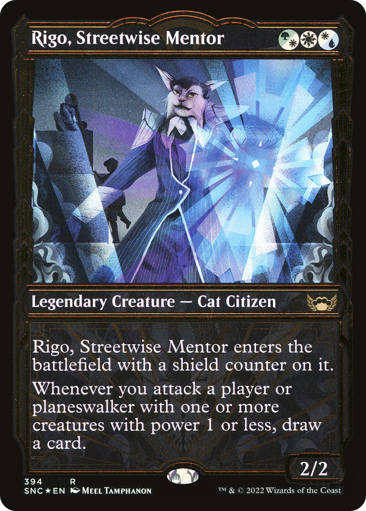 Rigo, Streetwise Mentor (SNC-394) [Streets of New Capenna]: (Showcase) Foil