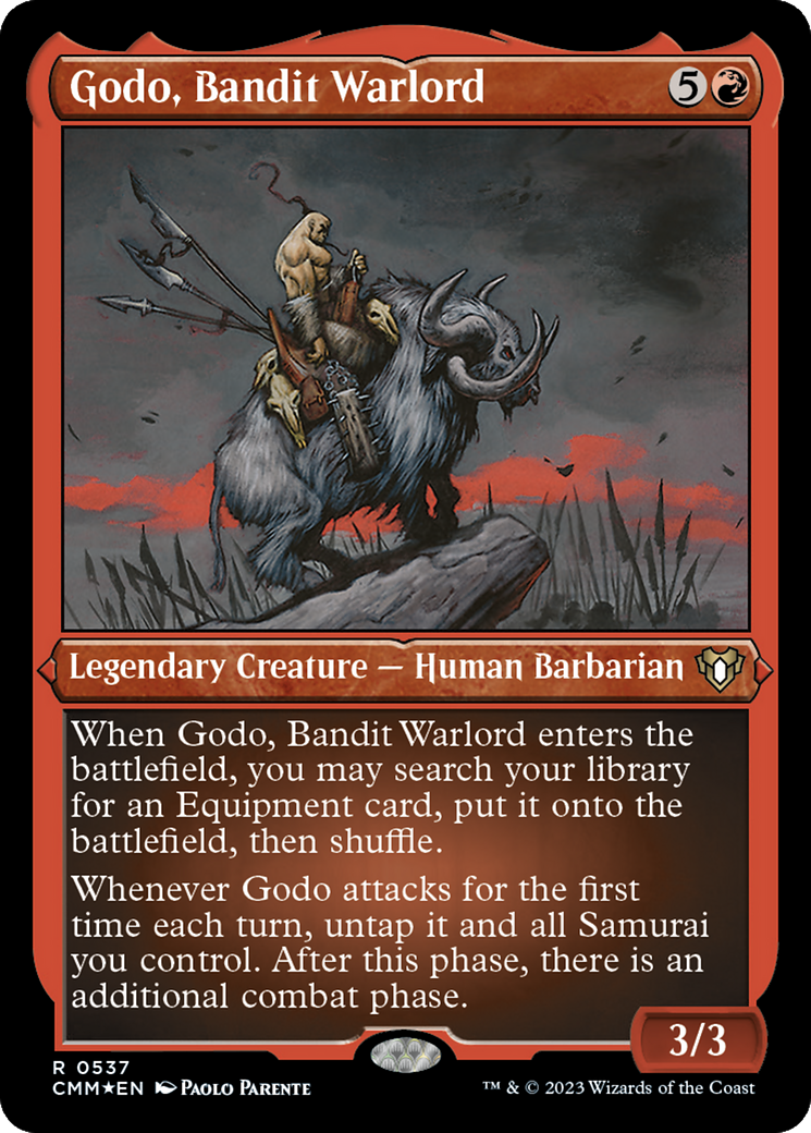 Godo, Bandit Warlord (CMM-537) [Commander Masters] Etched Foil
