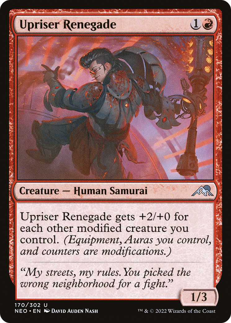 Upriser Renegade (NEO-170) [Kamigawa: Neon Dynasty]