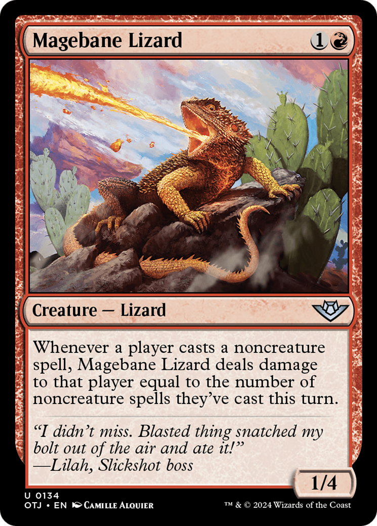 Magebane Lizard (OTJ-134) [Outlaws of Thunder Junction] Foil