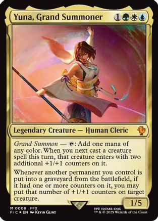 Yuna, Grand Summoner (FIC-008) [Commander: FINAL FANTASY]