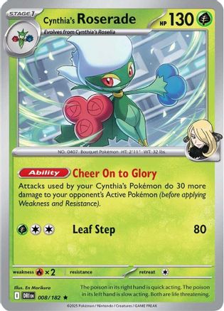 Cynthia's Roserade 8 - [SV10 Destined Rivals] Holofoil