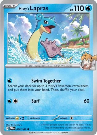 Misty's Lapras 50 - [SV10 Destined Rivals] Reverse Holofoil