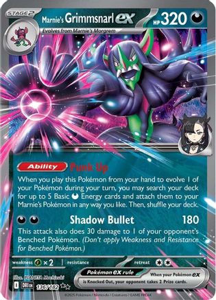 Marnie's Grimmsnarl ex 136 - [SV10 Destined Rivals] Holofoil