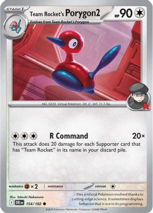 Team Rocket's Porygon2 154 - [SV10 Destined Rivals] Reverse Holofoil