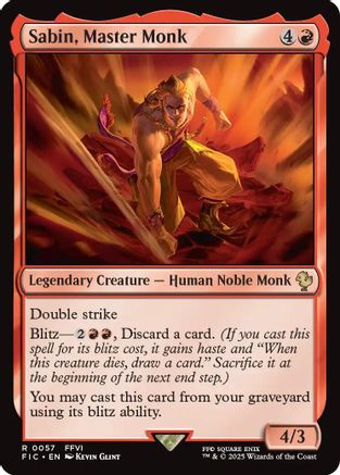 Sabin, Master Monk (FIC-057) [Commander: FINAL FANTASY]
