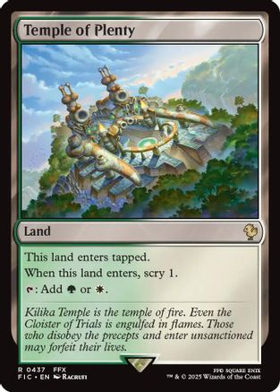 Temple of Plenty (FIC-437) [Commander: FINAL FANTASY]
