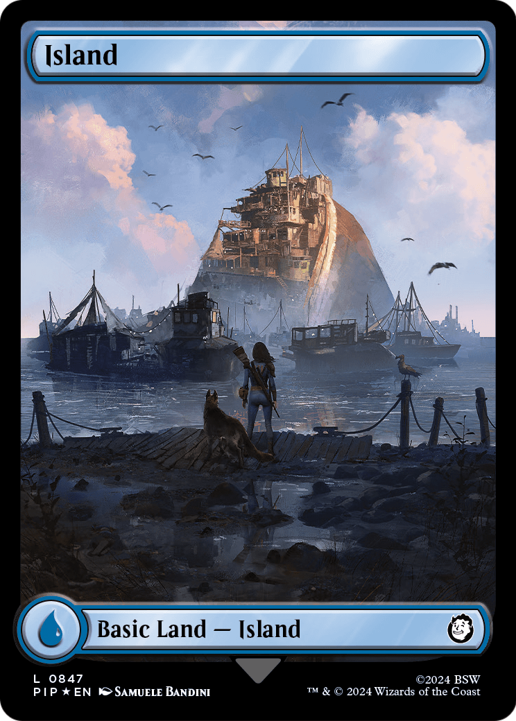 Island (PIP-847) (Surge Foil) [Fallout] Foil