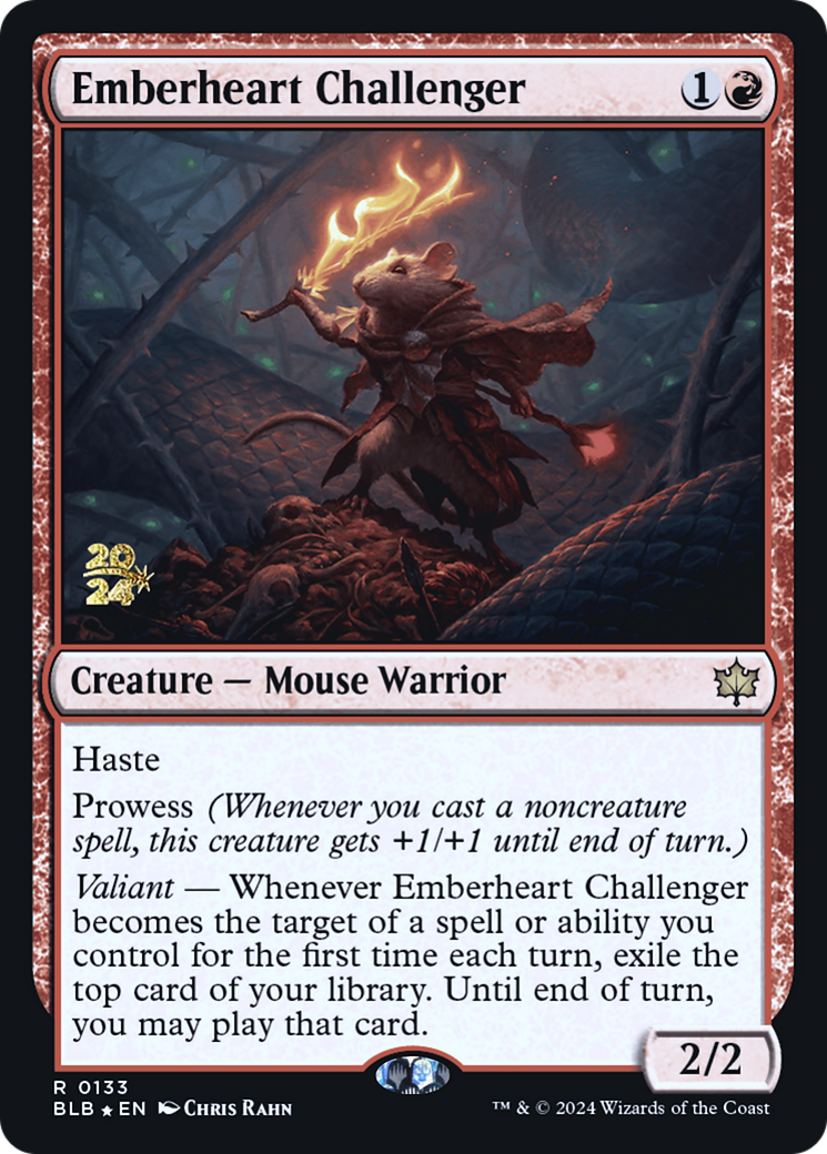 Emberheart Challenger (PRE-133S) [Bloomburrow Promos] Foil