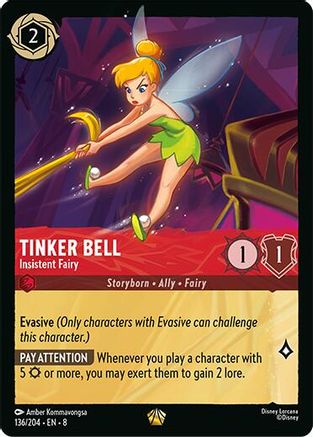 Tinkerbell - Insistent Fairy (136/204) - Reign of Jafar Cold Foil