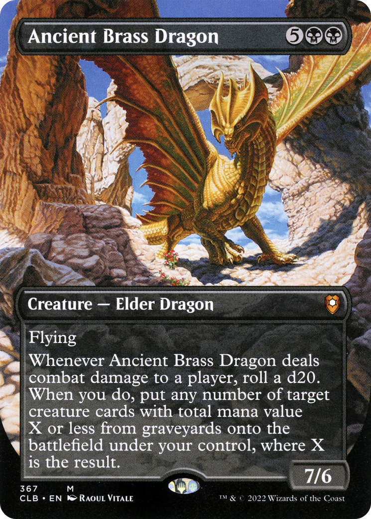Ancient Brass Dragon (CLB-367) [Commander Legends: Battle for Baldur's Gate] (Borderless) Foil