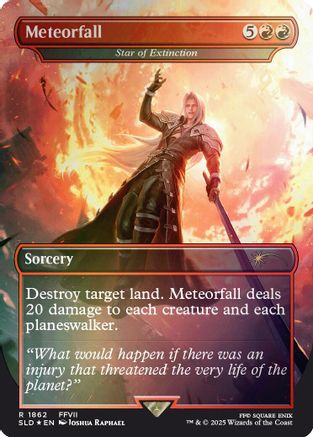 Meteorfall - Star of Extinction (Rainbow Foil) (SLD-1862) [Secret Lair Drop Series] Foil